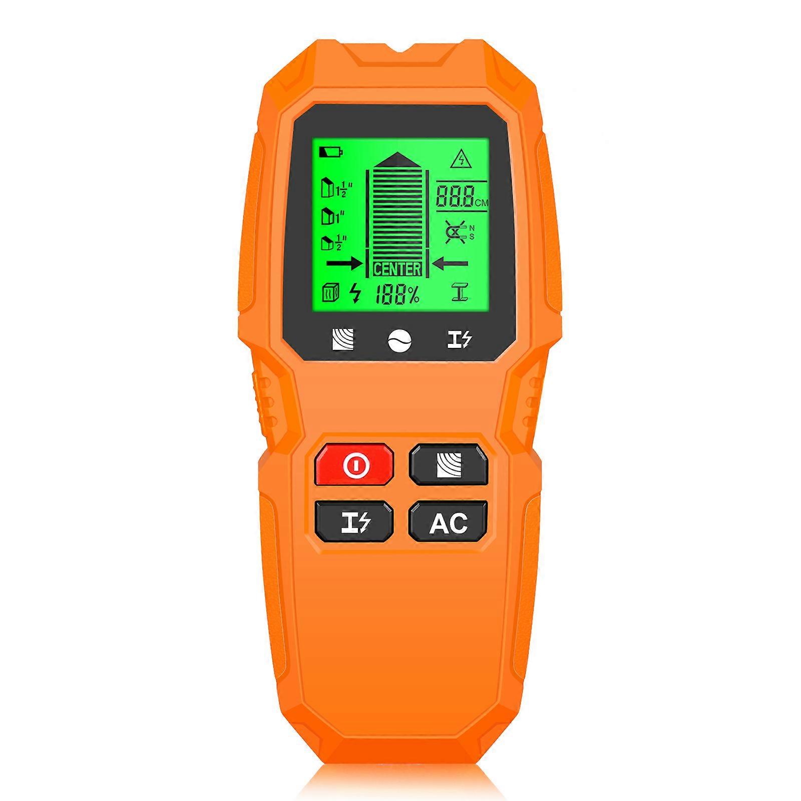 Stud Finder Wall Scanner 5 in 1 Rilevatore di perni elettronico con display LCD HD utilizzato per il rilevamento di filo metallico in legno con funzione di avviso