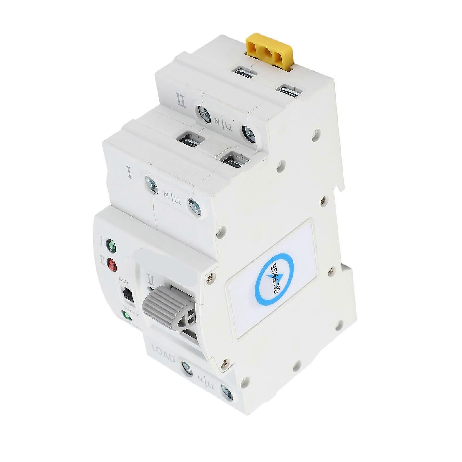 Dual Power Automatic Transfer Switch 2P 16A ATS Electrical Circuit Generator Changeover Switch 220VAC 