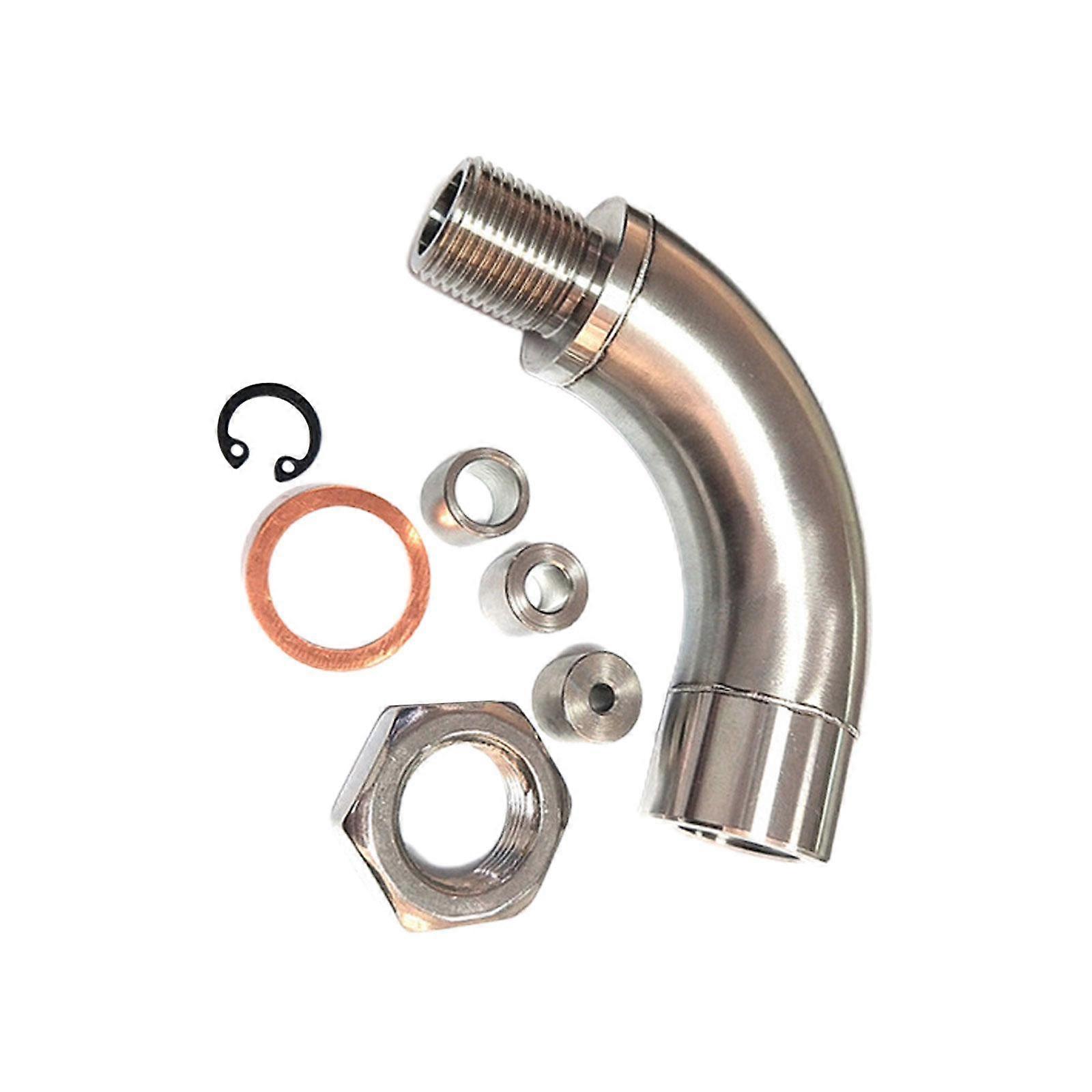 1 set (A)$Auto parts stainless steel welding oxygen sensor connector M18*1.5 throttle valve adjustable gas flow connector
