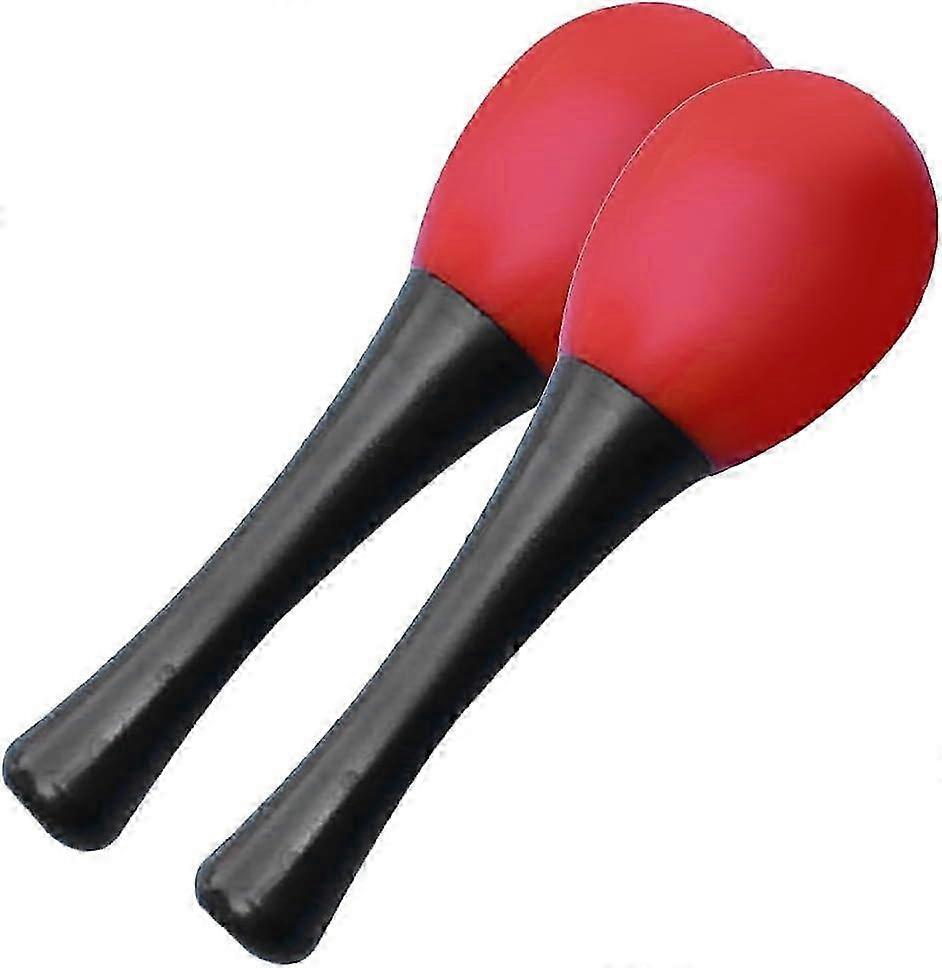 Oval Maracas Suitable for Children, Egg Shaker Maracas, Set of Bat Shakers for Educational Institutions and Team Activities (Red)