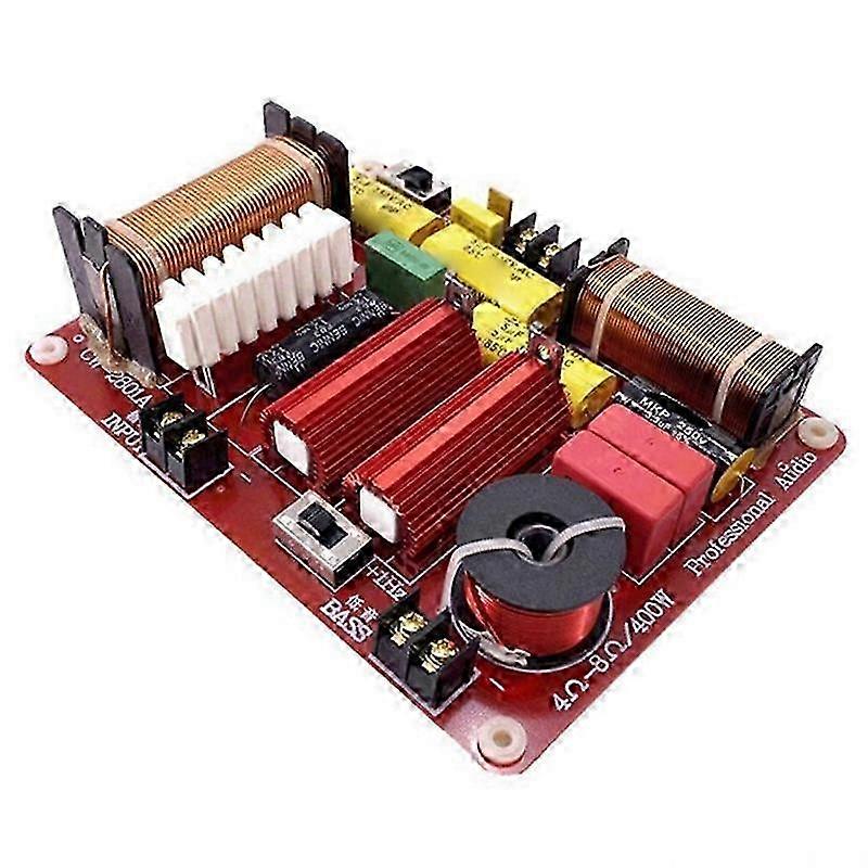 500W 2-Way o Speaker Divider 3200Hz Adjustable High and Low Frequency Divider Hifi High Fidelit
