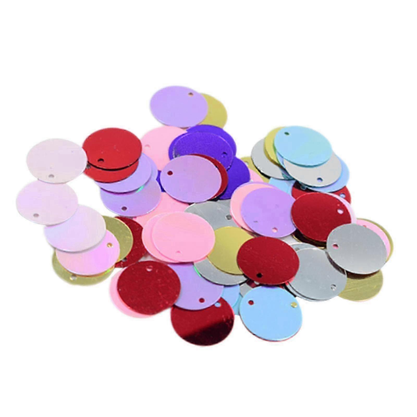 Diy Round Loose Sequins Paillettes Sewing Craft 16mm Mixed Color Shiny 2025