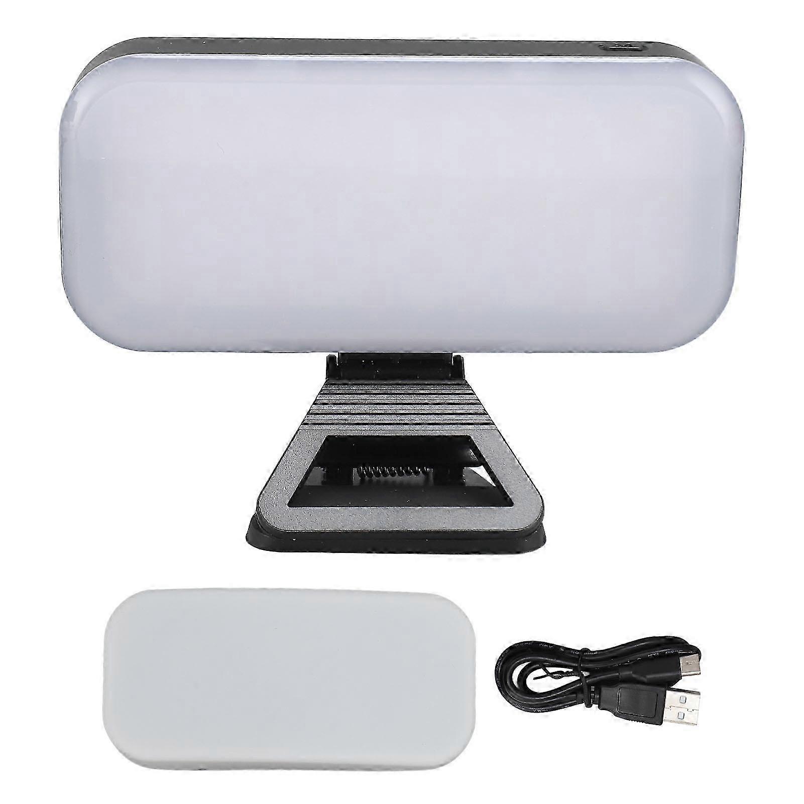 Rechargeable Clip Fill Light with 3 Color Temperatures, 10 Levels of Brightness Adjustment, 3000mAh Battery for Video Conferencing and Live 