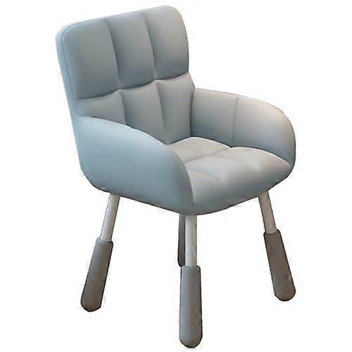 Small office chair with backrest, comfortable gaming chair, leather lift and swivel chair, stable leg design (blue, latex)