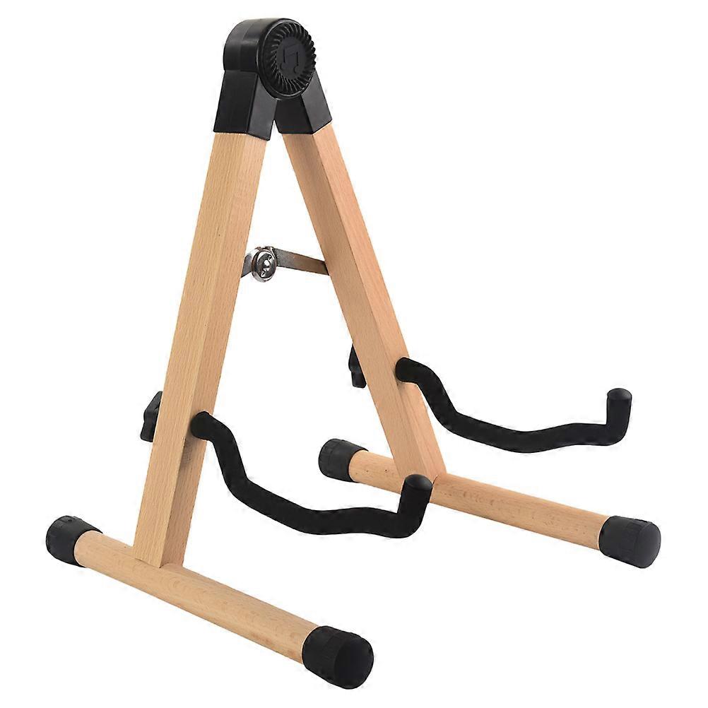 Wooden Guitar Stand for Acoustic & Electric Instruments – Stable Frame Display Holder for Guitars, Ukuleles, and Violins – Durable Design for Home