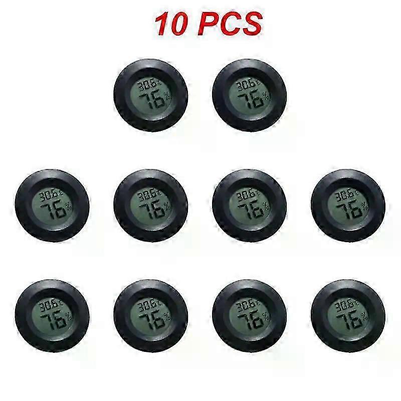 1/3/6/8/10PCS -50 ~ + 70C Termoigrometro elettronico rotondo Mini LCD Termometro digitale Congelatore Scatola di sigari Meter Detector Tool