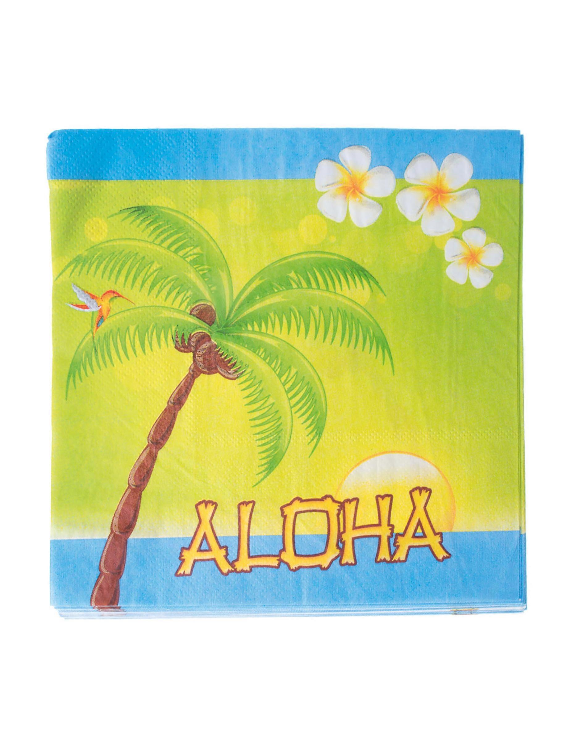 20 Aloha Paper Napkins 33 x 33 cm