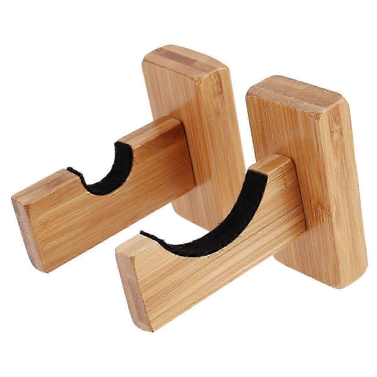 رف حائط مضرب بيسبول - حامل من الخيزران للعبة البيسبول والكرة اللينة وعصي الهوكي (الكاكي)