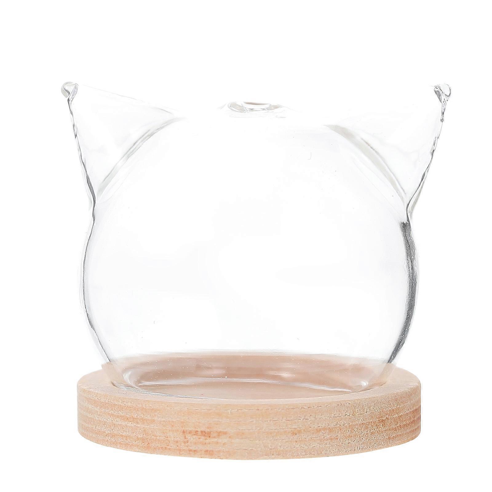 Mini Cake Cover Decor for Decoration Glass Brown Color 2 Pcs
