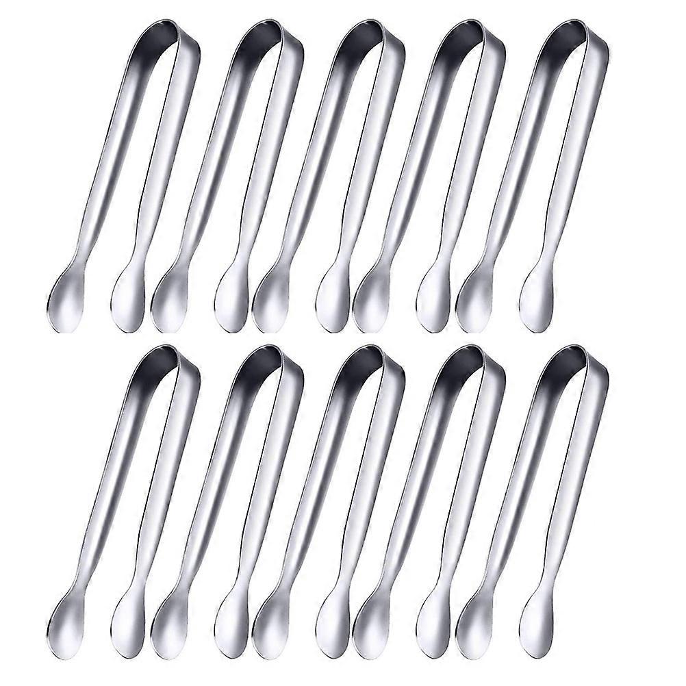 Here's a polished product description for your item:
**10pcs Portable Stainless Steel Mini Sugar Cube Clips – Ice Cube Tongs for Cocktails,