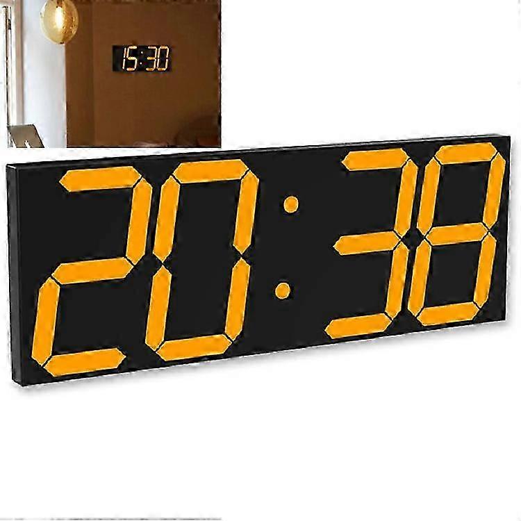 (Gold Font) Wall Sticker Led Wall Clock Decorative Clock Creative Acrylic Mirror Clock Us Plug Remote Version Sealed Box