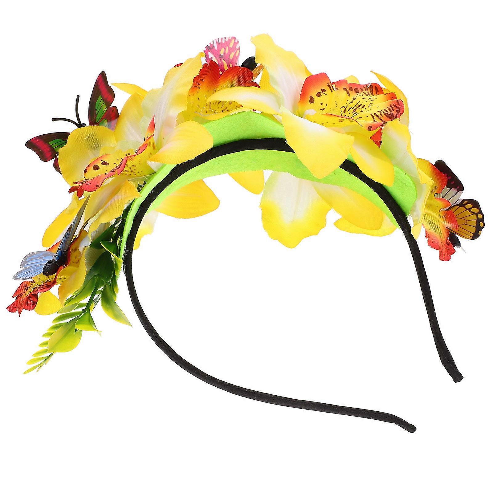 Fascinator Headband Για Γυναίκες Πεταλούδα Fascinator Headband Διακοσμητικό Headbands Υλικό υφασμάτων Curved Band 1Set