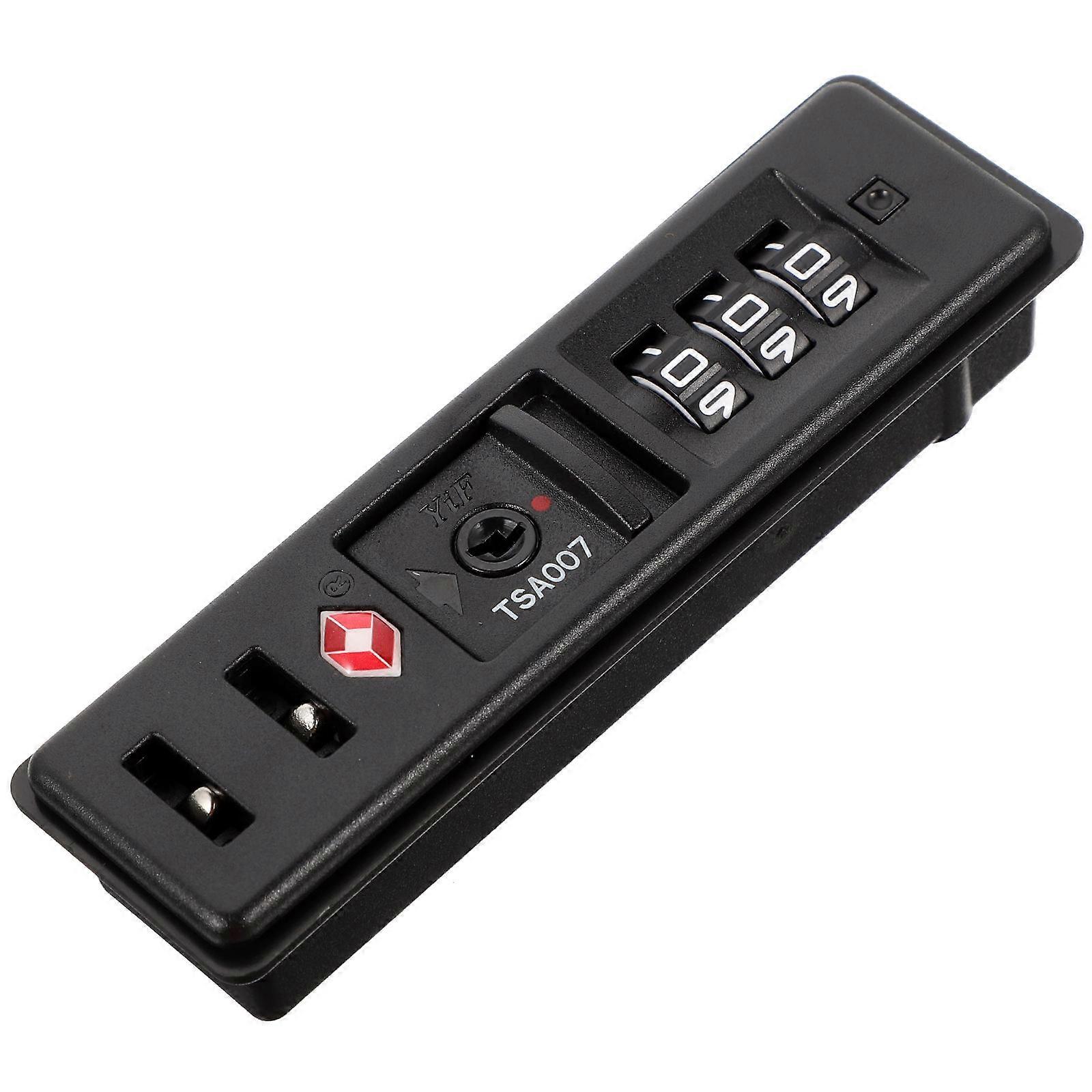 Portable Lock Tsa Customs Code Luggage Lock Travel Safe Lock Box Black 1Set