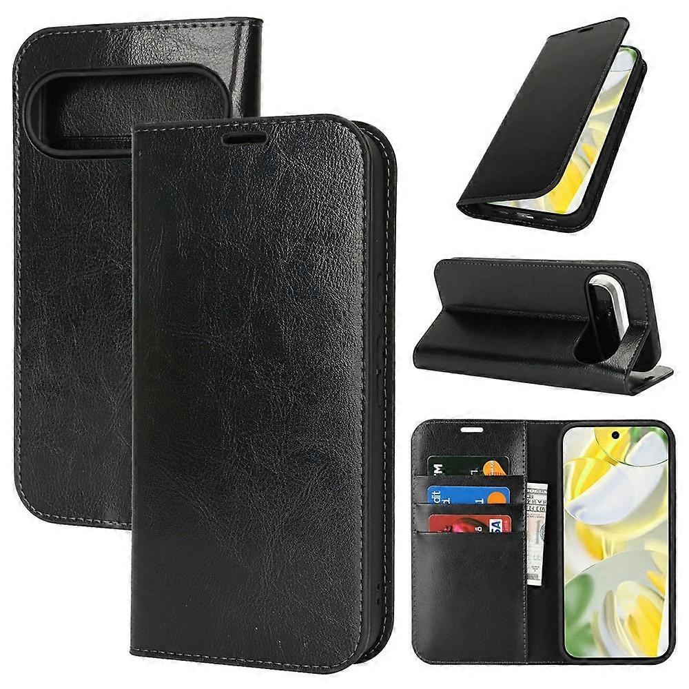 Compatible For Google Pixel 10 Pro XL Case Crazy Horse Texture Split Leather Wallet Phone Cover