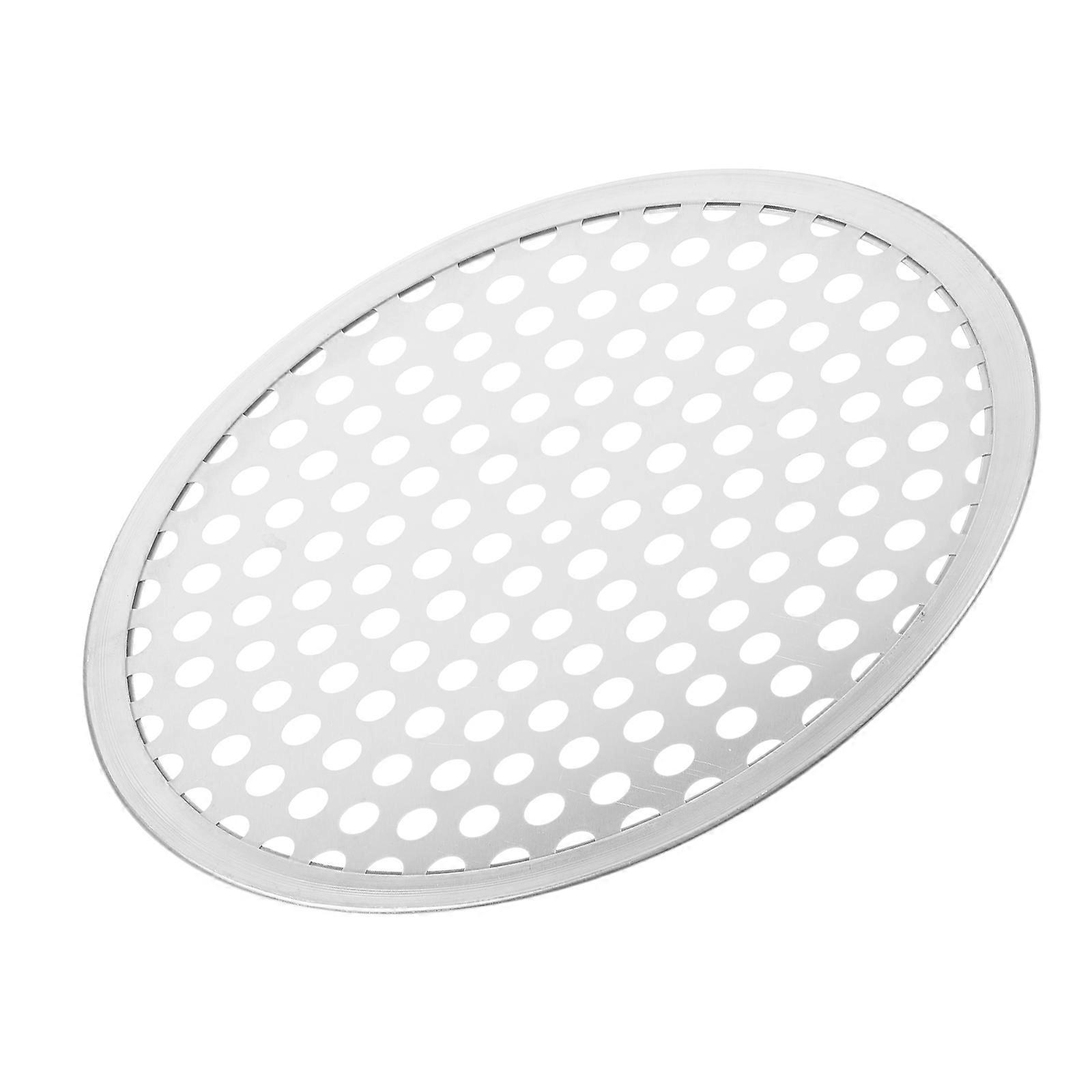 Perforated Pizza Tray Grill Mesh Professional Chefs Silver 8 Inch Food Filtration 1Set