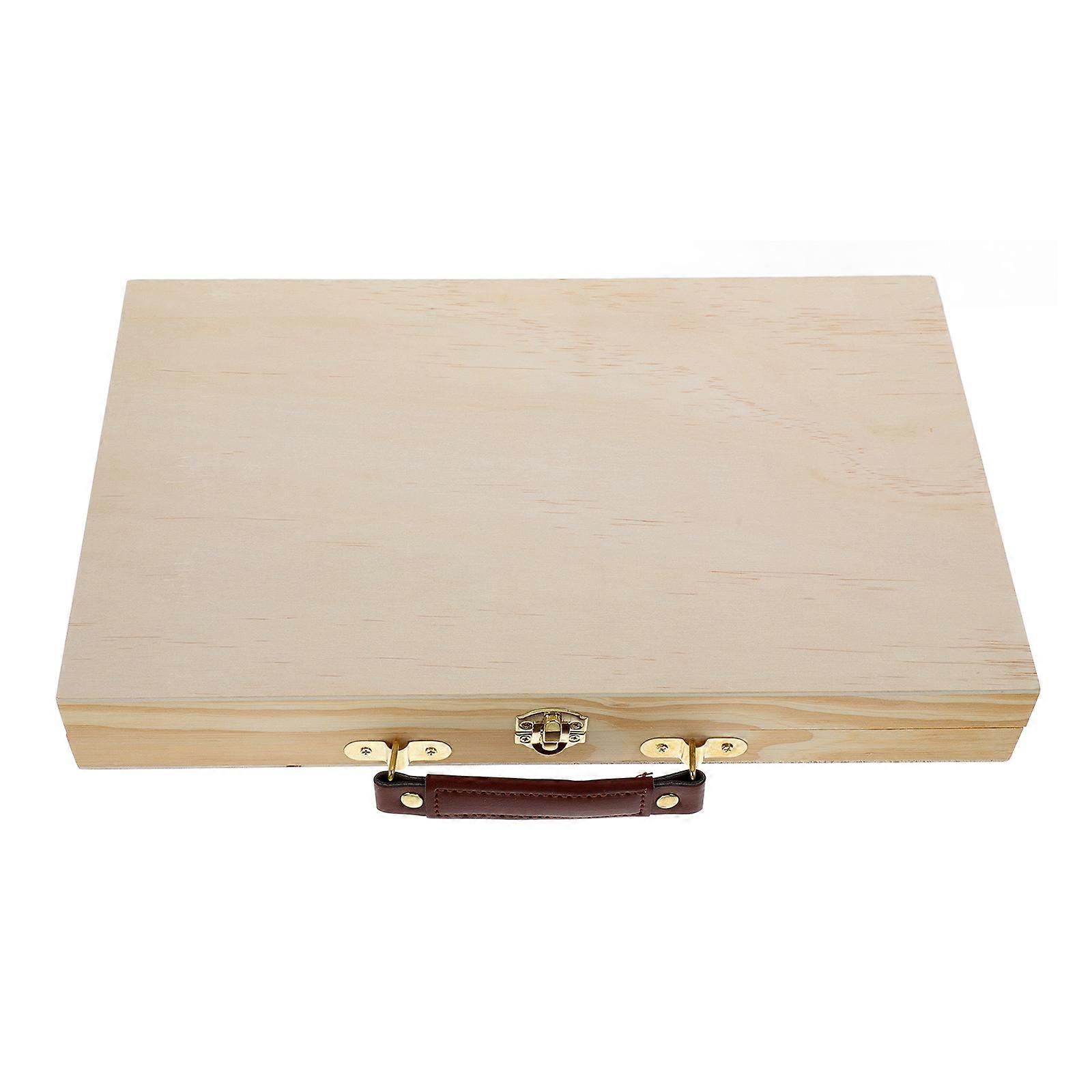 Khaki Synthetic Storage Box for Art Supplies and Daily Use Portable with Handle 1 Pc