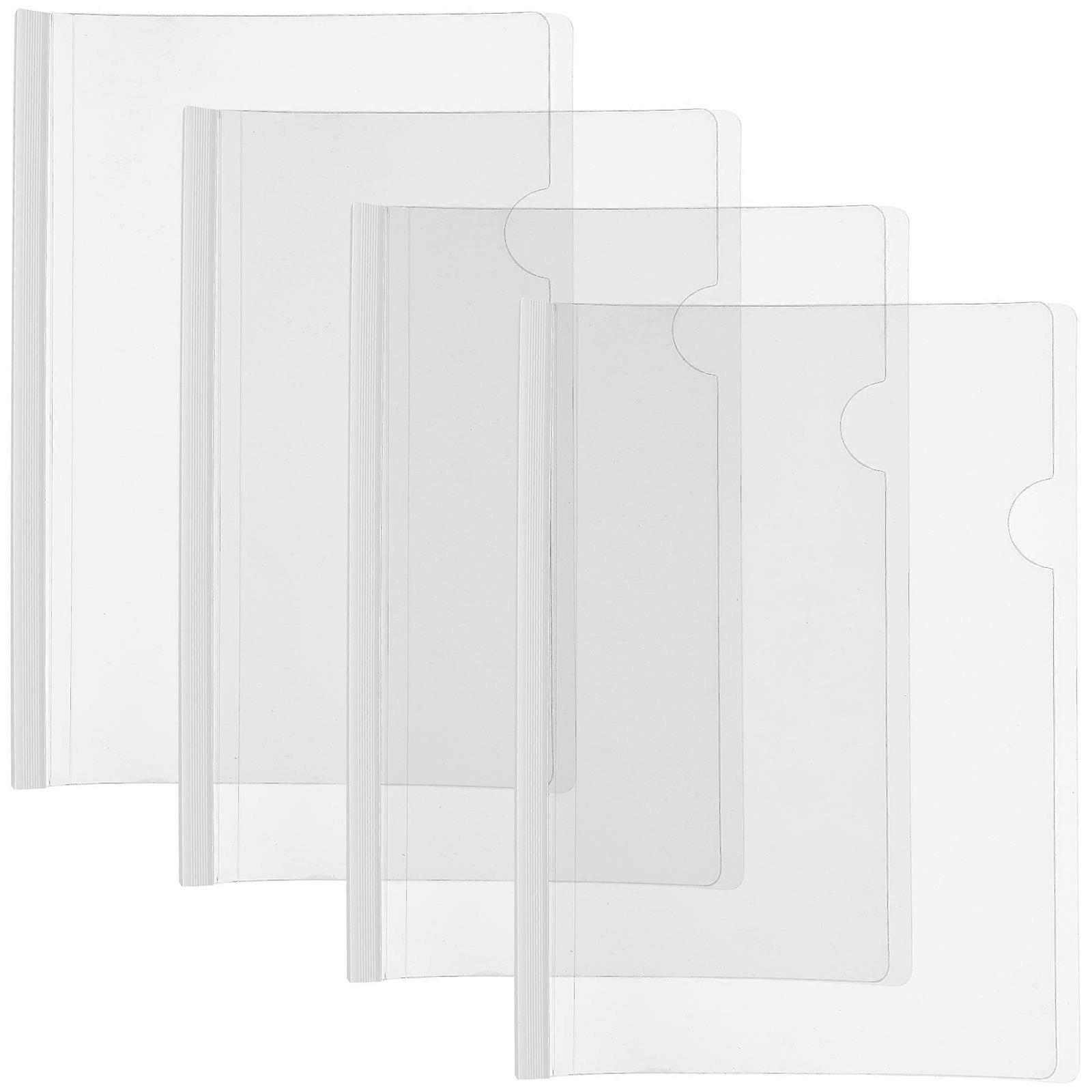 Clear Files Organizer for Daily Life Rectangular Shape White Color 10Pcs