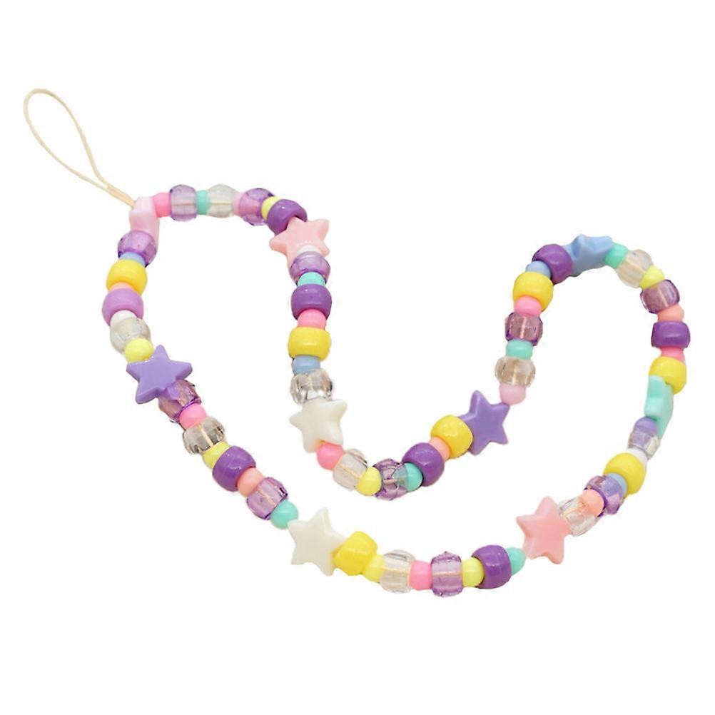 Phone Charms Strap Beaded Mobile Phone Lanyard Tie for Keys Casual Wear 27CM 1Pc