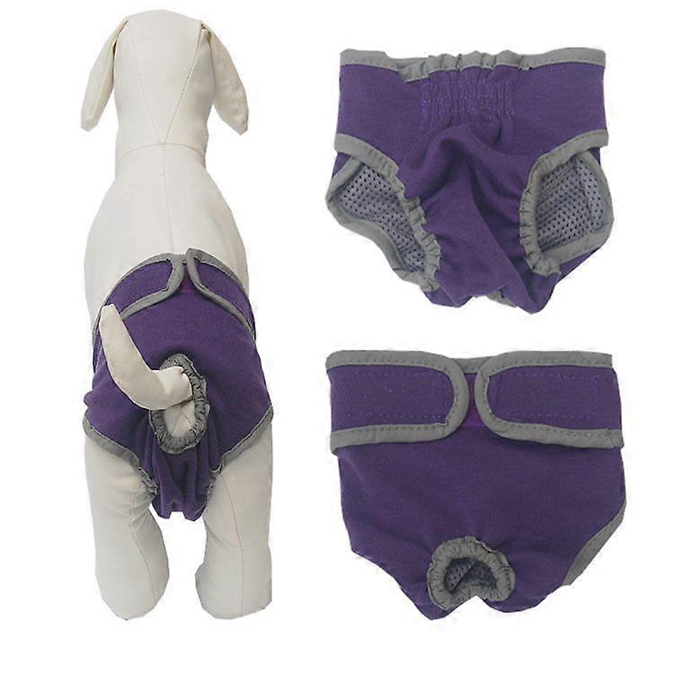 2 Pack L Size Washable Female Dog Pants Soft and Comfortable Cotton Reusable Dog Menstrual Pants