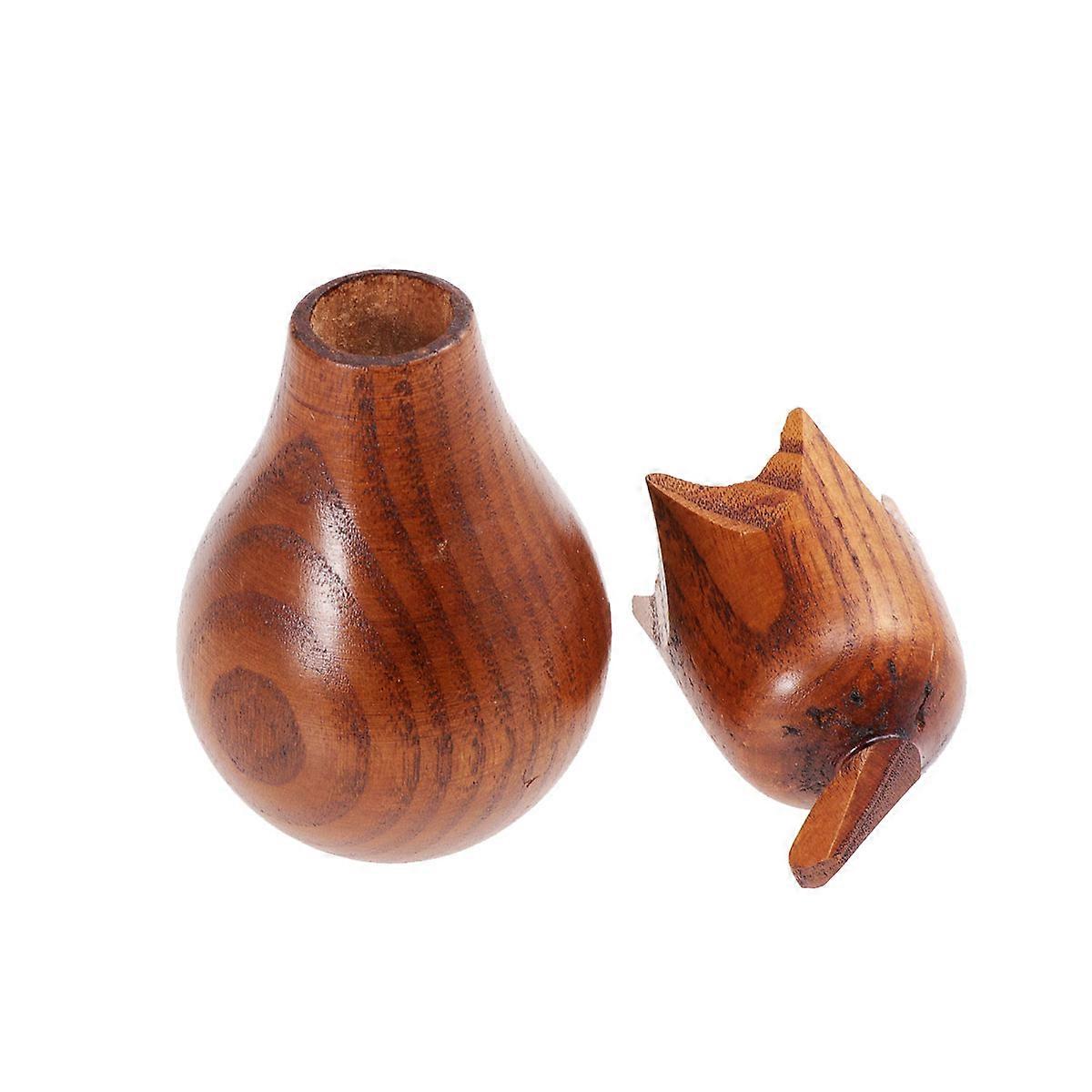 Toothpicks Container Creative Toothpick Box Vintage Style for Home Catering Parties Brown Approx 11 x 6 x 6cm Handy and Clean 1Set