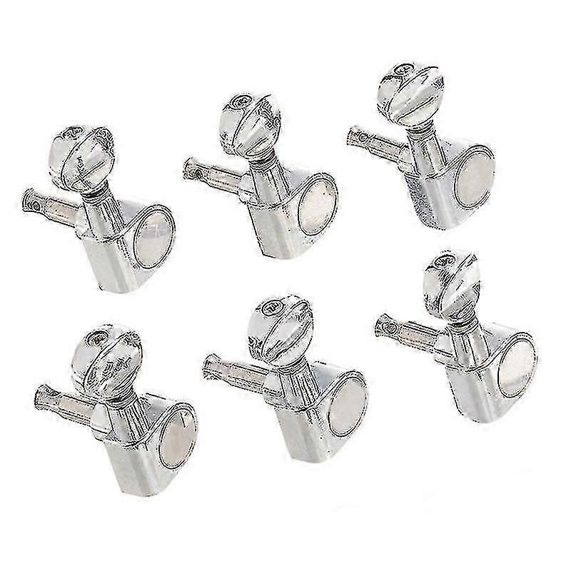 6pcs 6r Guitar Tuning Pegs Tuners Machine Heads For Fender Replacement