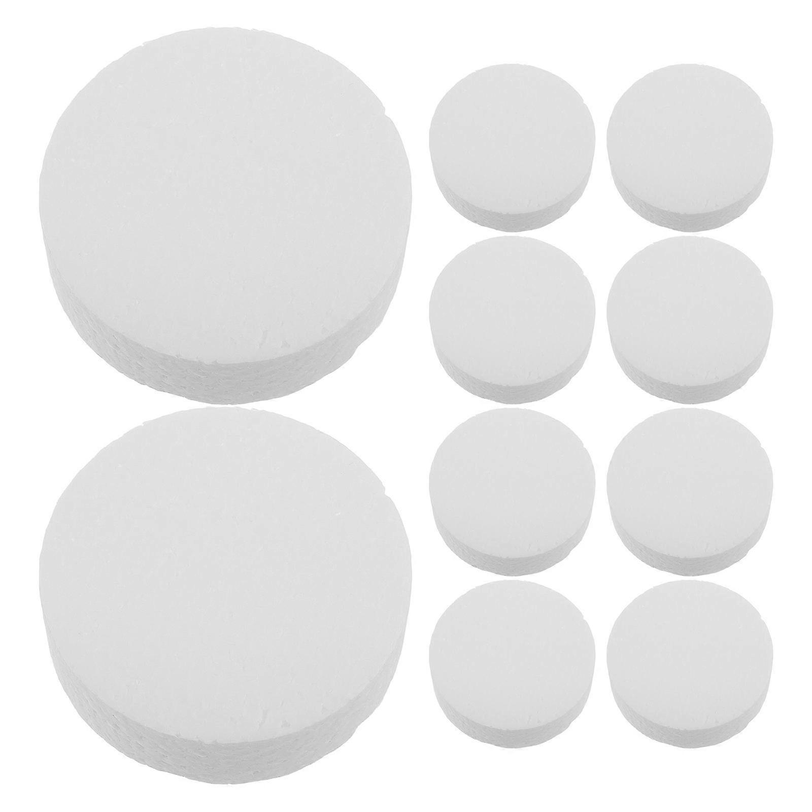 Diy Modeling Foam Cylinder For Accessories Birthday Parties Crafting 7.50X7.50X2.50CM White 36Pcs