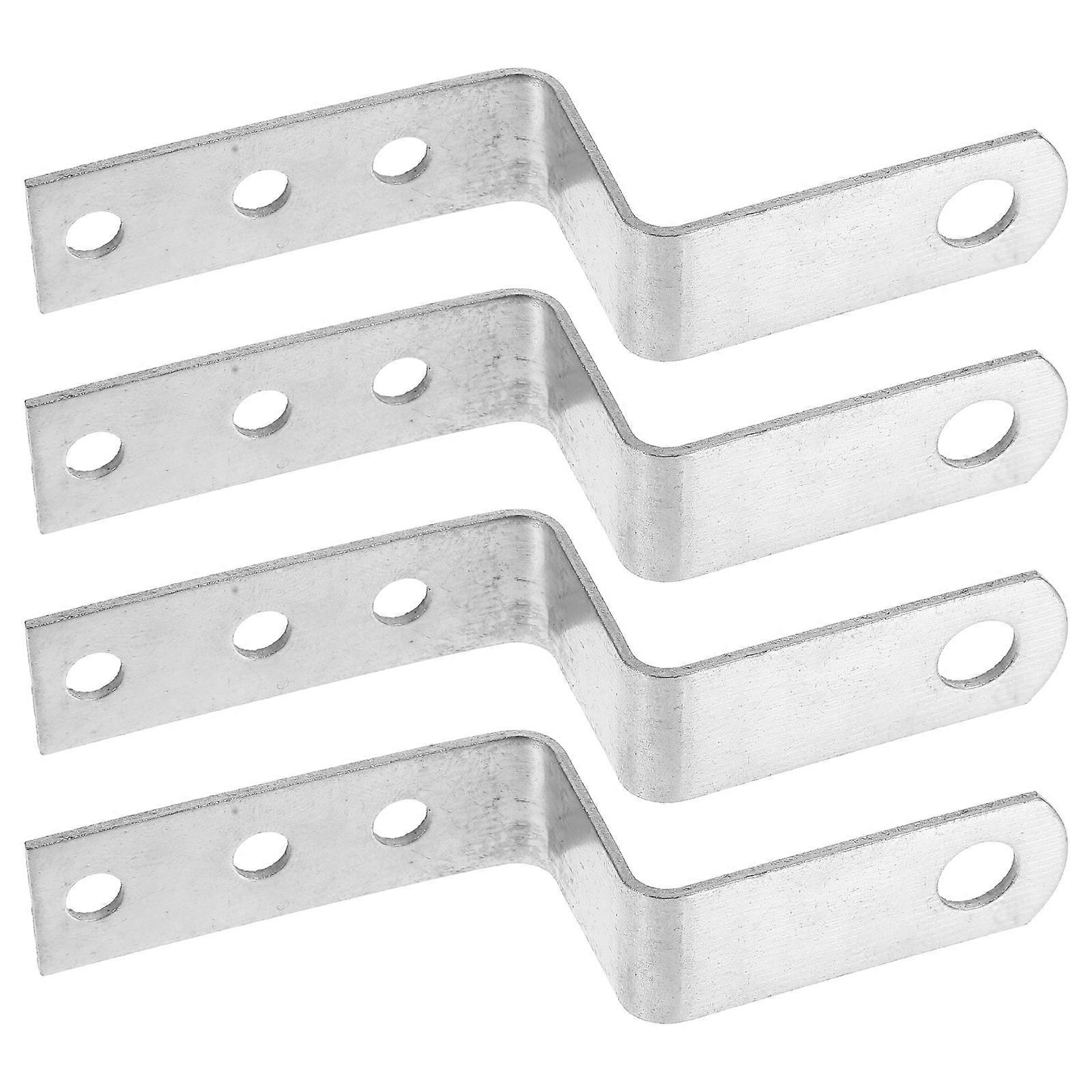 Cabinet Corner Brackets Z Shaped Furniture Shelf Support Metal Bracket For Wood Shelves Photo Picture Frames Cabinet Hardware Accessories 4Pcs