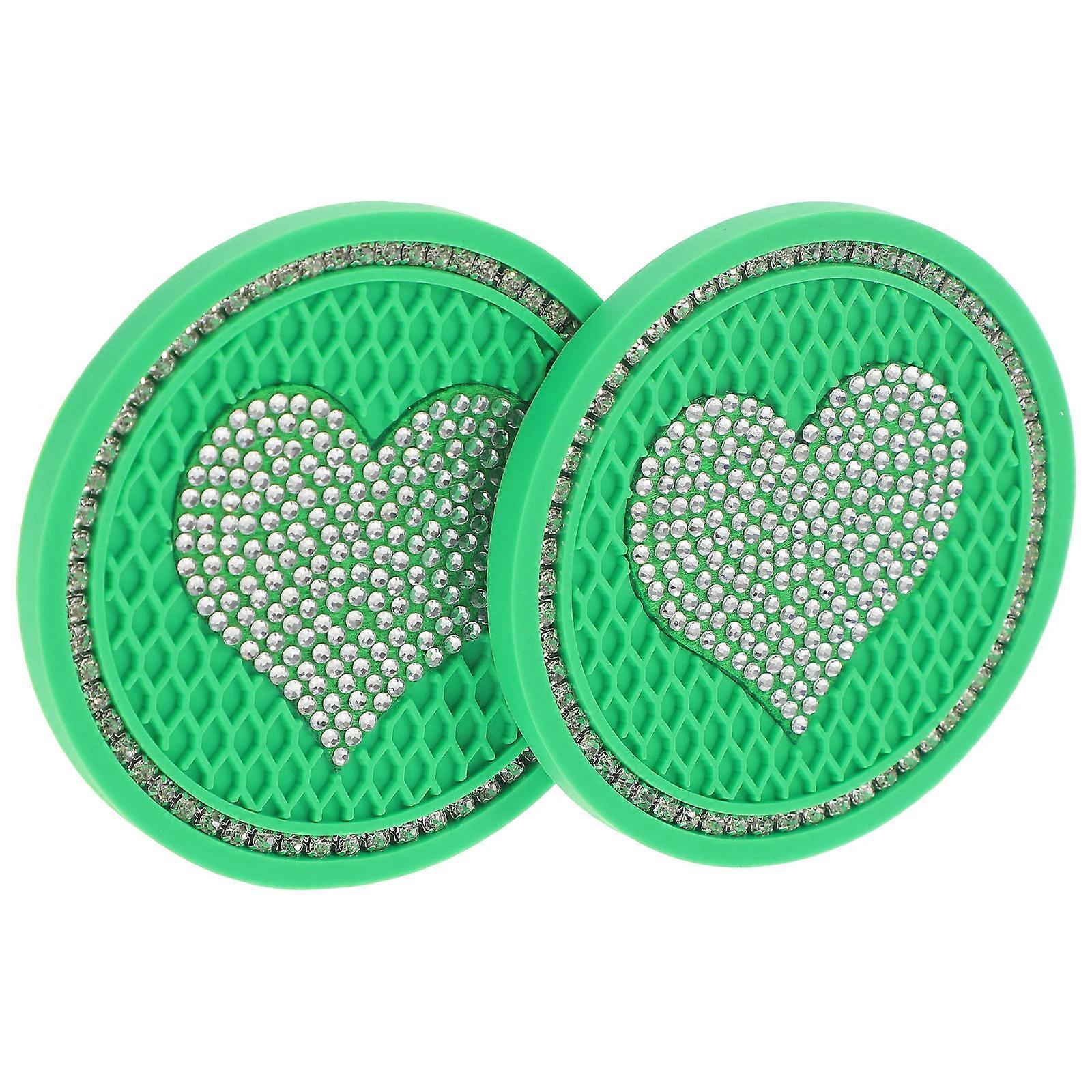 Cup Mats For Table Anti-Scald Cup Mat Reusable Coffee Coaster Dinner Table Round Light Green 2Pcs