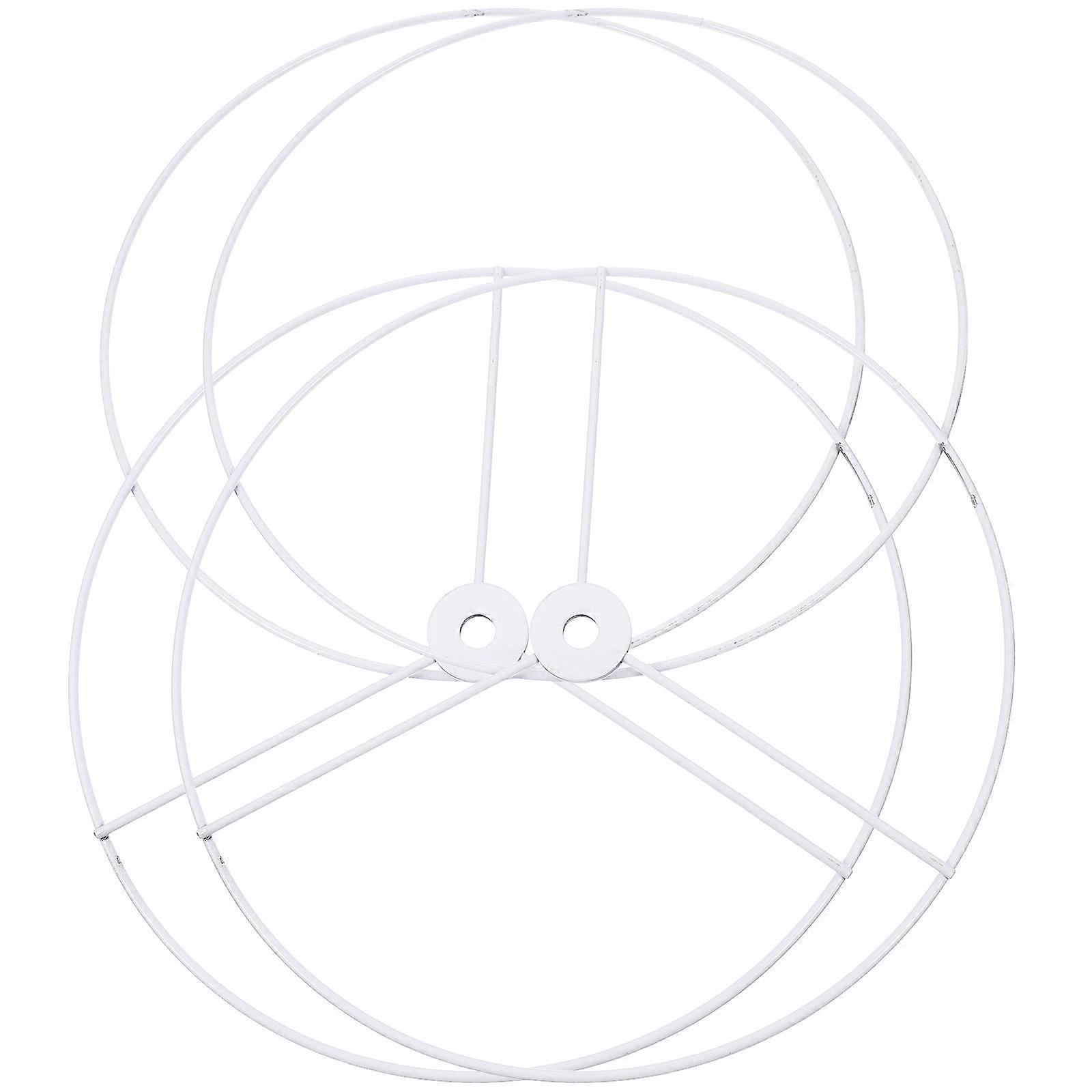 Iron Wire Lampshade Frame Diy Lampshade Accessory Durable Rust Resistance For Chandelier Restaurant 2 Sets