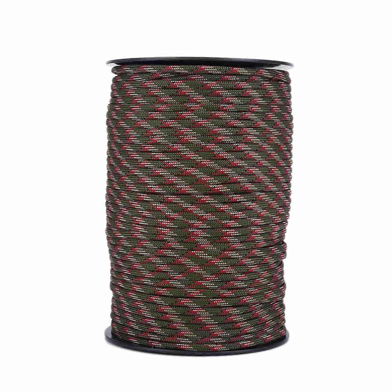 550 Paracord Reflective Parachute Cord, 9 Strands, 100m (Woodland Camo)