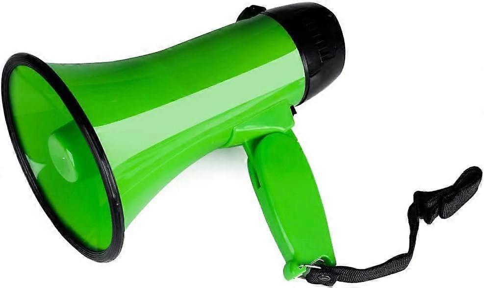 Portable Megaphone Bullhorn 25 Watt Power Megaphone Speaker Voice and Siren/Alarm Modes  (Green)