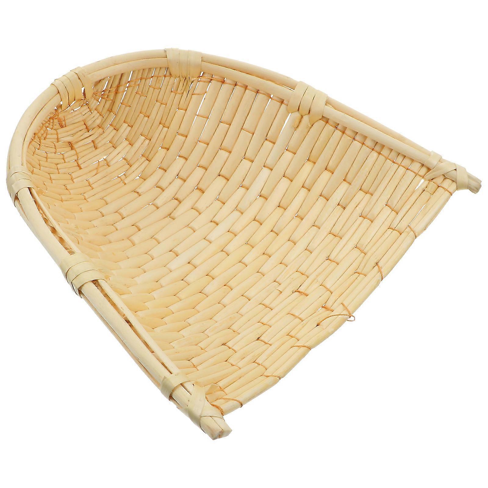 Beige Woven Storage Basket Made of Synthetic Material for Home Decor and Storage Use 1pc
