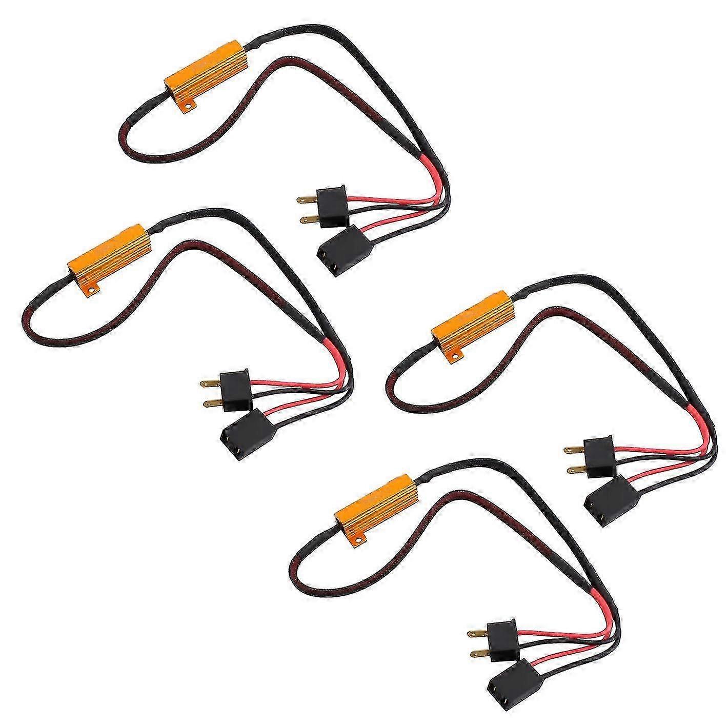 4 Pcs H7 LED Load Resistors LED Headlight Bulb 6 Ohm Resistance Car LED Decoder 2025