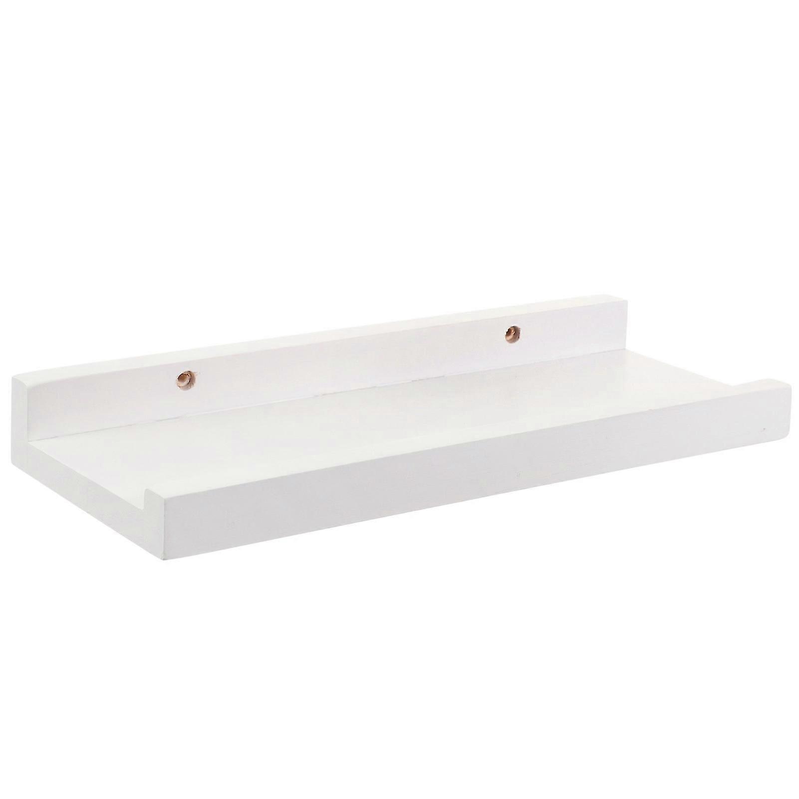 Floating Shelf Wooden Wall Shelf Nordic Style Wall-Mounted Office Shelf for Book Planter