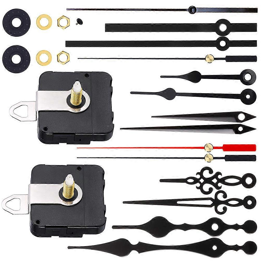 Clock Movement Kit Diy Clock Accessories Precise Timing Silent Design Black Round For Home Decoration 1 Set