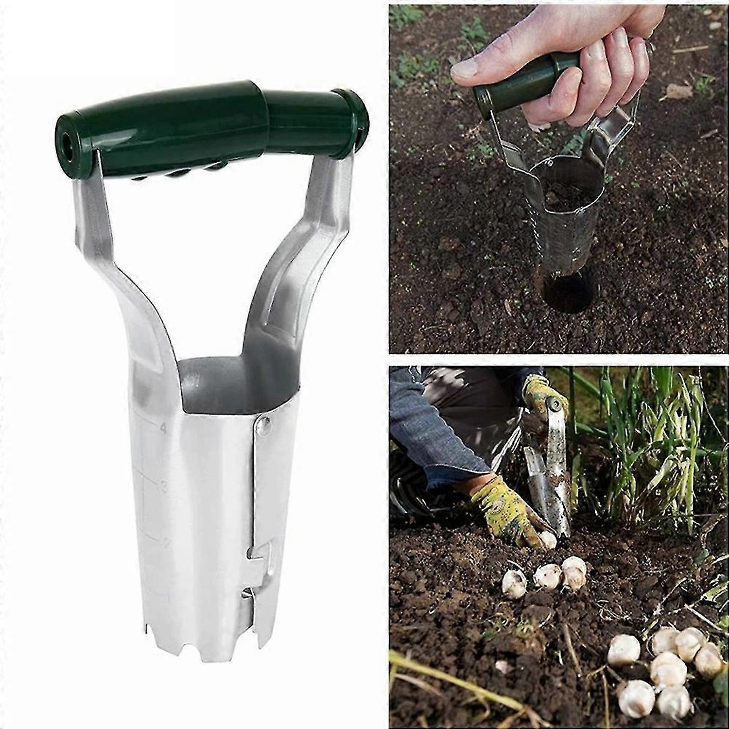 Automatic  planter Garden Hand Bulb Planter Tool with Depth Mark Soil Release Planting Tool for