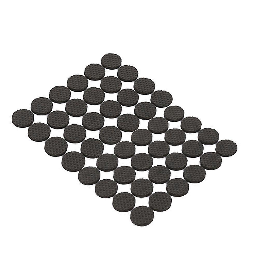 Couch Protective Pad Table Mat Non Slip Self Adhesive Pads Floor Silent Protectors Furniture Table Chair Round Black 2.2cm Diameter 48Pack