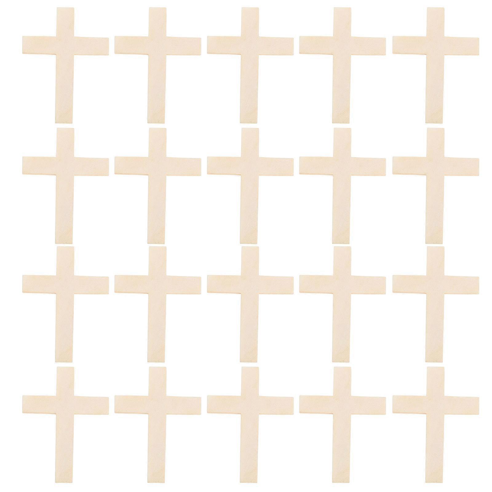 Natural Wood Cross Pendants For Jewelry Making Ideal For Artisans And Crafters 50Pcs Mini Cross Charms With Precision Cutting