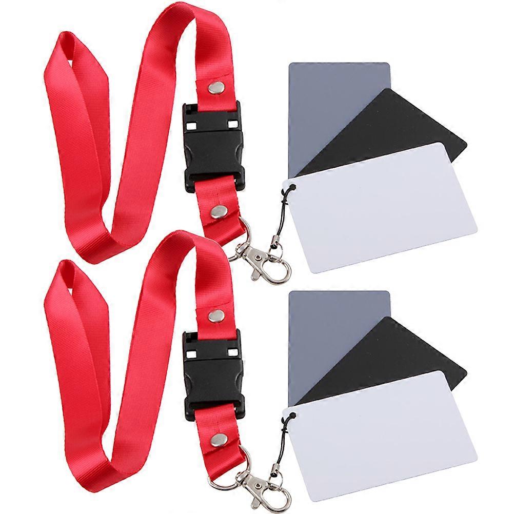 Digital Camera Accessory Neutral Gray Scene Balancing Stray Light Covering Black Grey White Balance Card 2Pcs