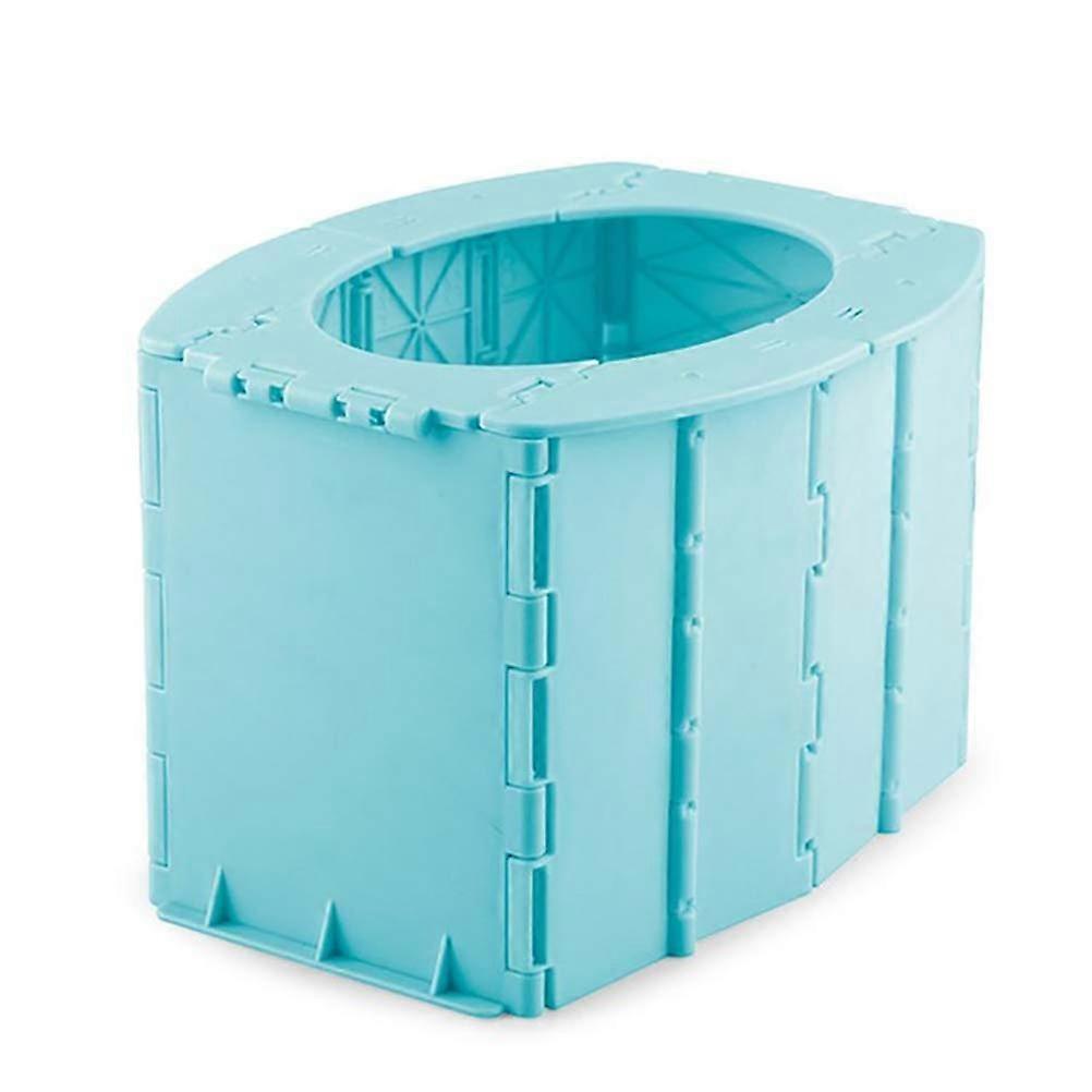 Portable Folding Toilet - Self-Supporting Kids Toilet Seat for Camping, Hiking, Long Trips, Sky Blue Color
