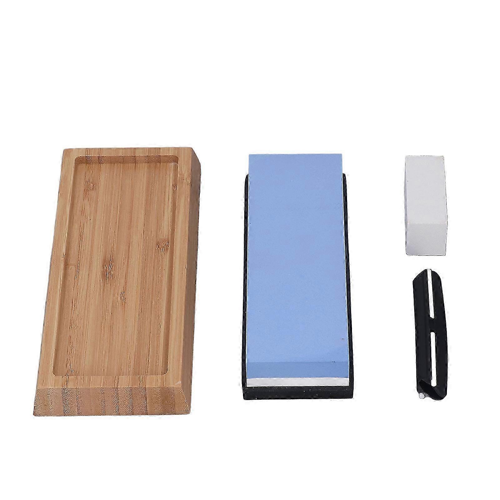 Knife Sharpener Whetstone Polishing Tool Set with 1000 and 6000 Grits
