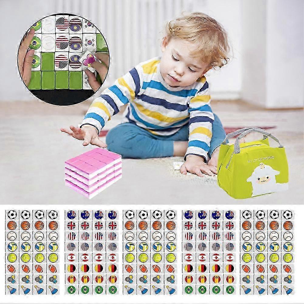 64+1 Blocks Seaside Escape Mahjong Game with Pattern of Flag Popular Game Relax