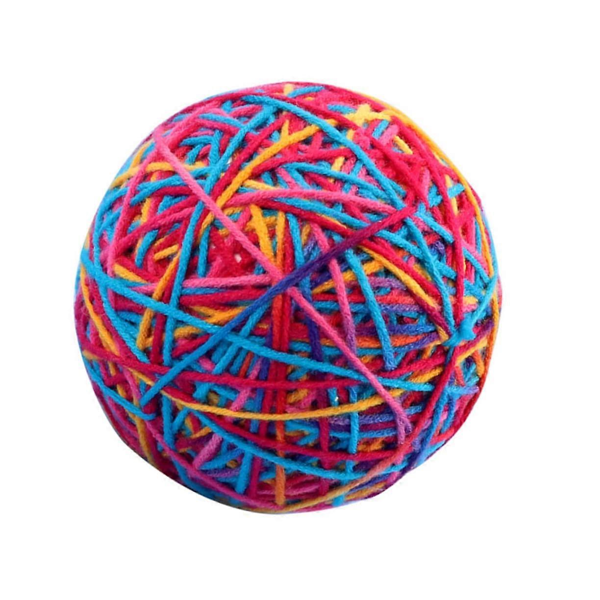 Interactive Cat Ball Toy Soft Plush Squeaky Balls For Kittens And Cats Multicolor Indoor Toy Encouraging Play