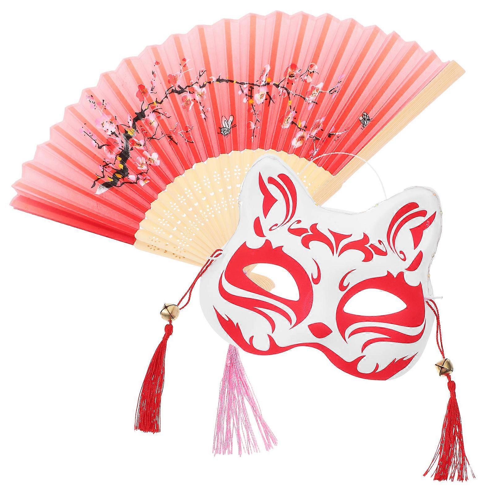 Fancy Dress Masks Fox Mask Adult Size 18.50X15.00X1.50CM Cloth Material Performance Prop 1Set