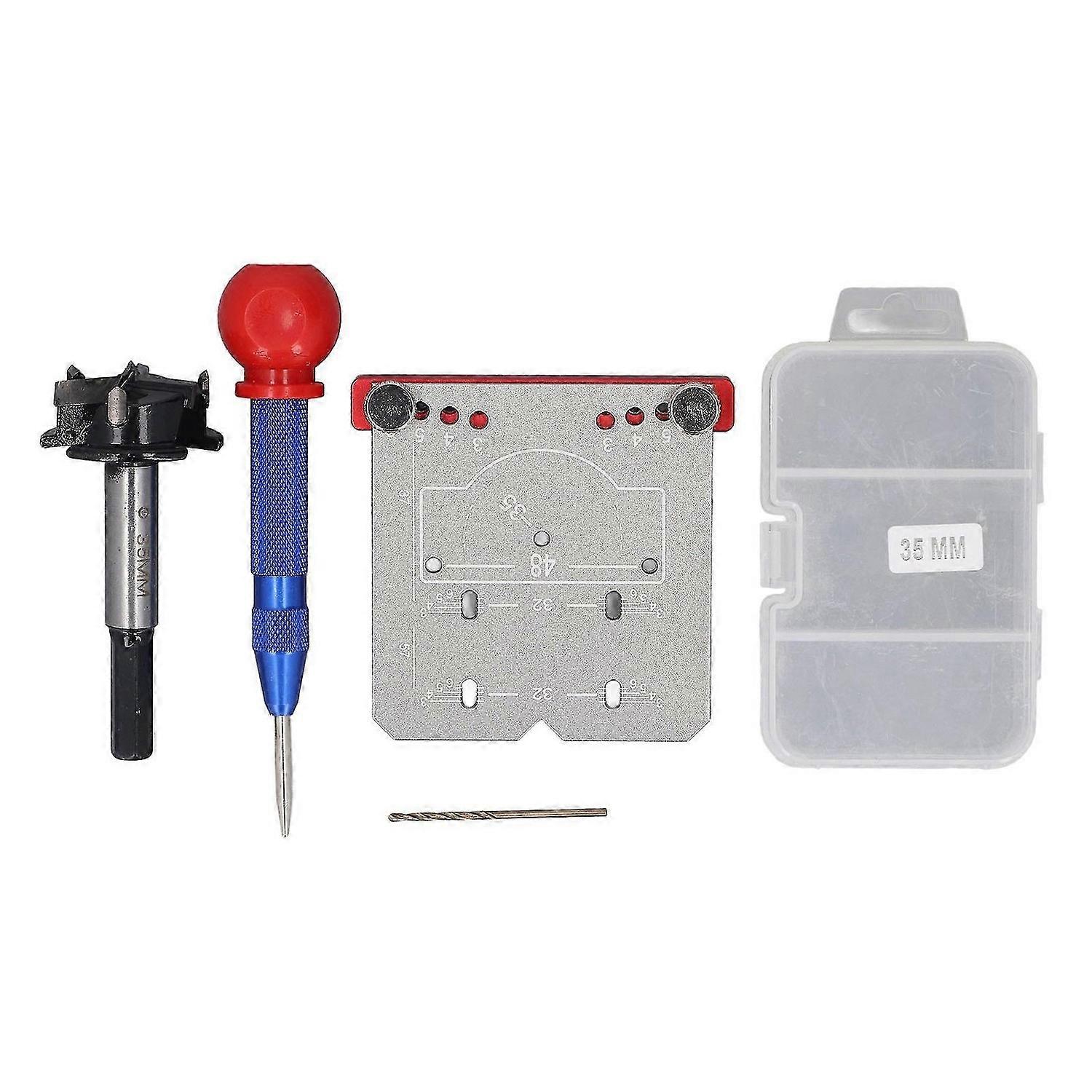 Hinge Positioning Ruler Adjustable Margins Aluminium Alloy 35mm Cabinets Hinge Position Guide