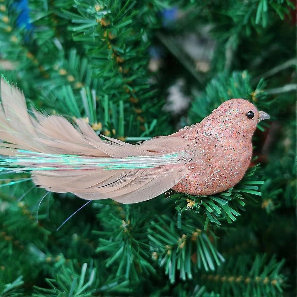 Christmas Birds Artificial Peace Dove Ornament - White Feather Foam Clip-On Tree Decoration for Holiday Lovers