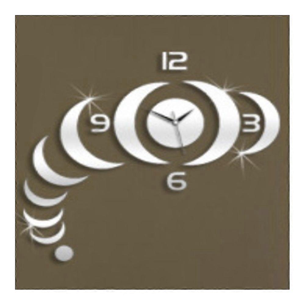 Creative wedding room wall clock curved mirror