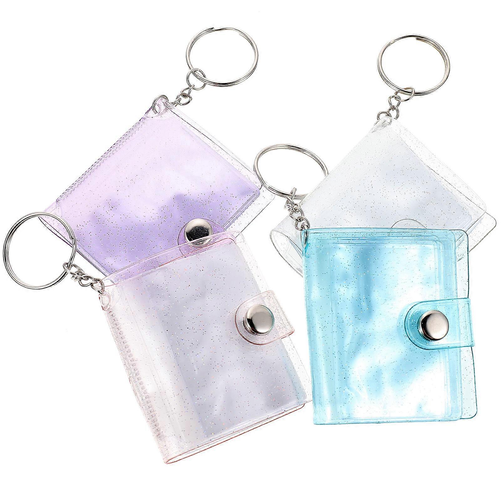 Transparent Photo Album Small Card Album Carry Photos 4Pcs