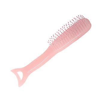 Pente modelador multifuncional com função de massagem facial, cuidado suave do couro cabeludo, material ABS, cabo macio ao toque e cristal transparente.