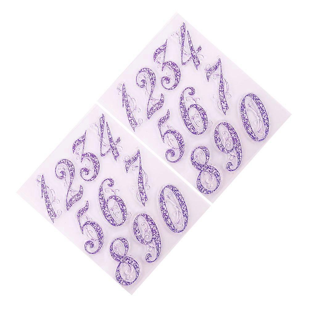 Journaling Clear Stamps Purple Tpr Diy Craft Photo Album Diary Versatile Stamping 2Pcs